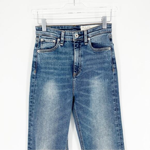 Rag & Bone Nina High Rise Ankle Cigarette Jeans 24 Blue - Picture 3 of 7